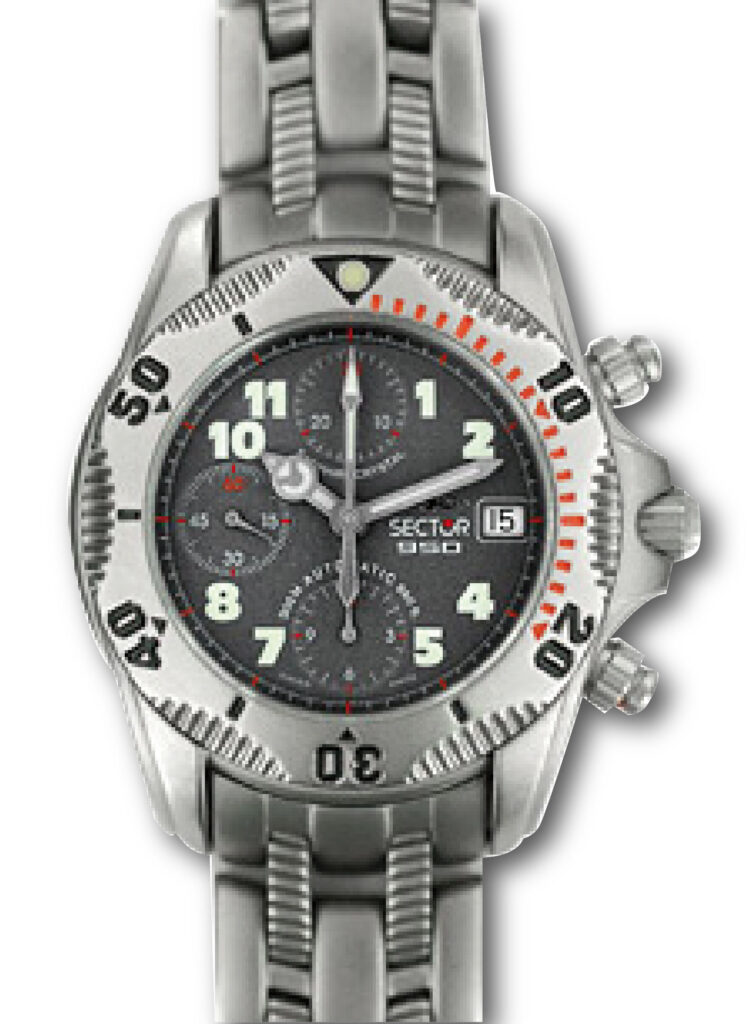 Sector No Limits 230 Orologio Uomo Automatico – Cassa 43mm, Acciaio Riciclato, Impermeabile 20 ATM, Quadrante Nero - 3